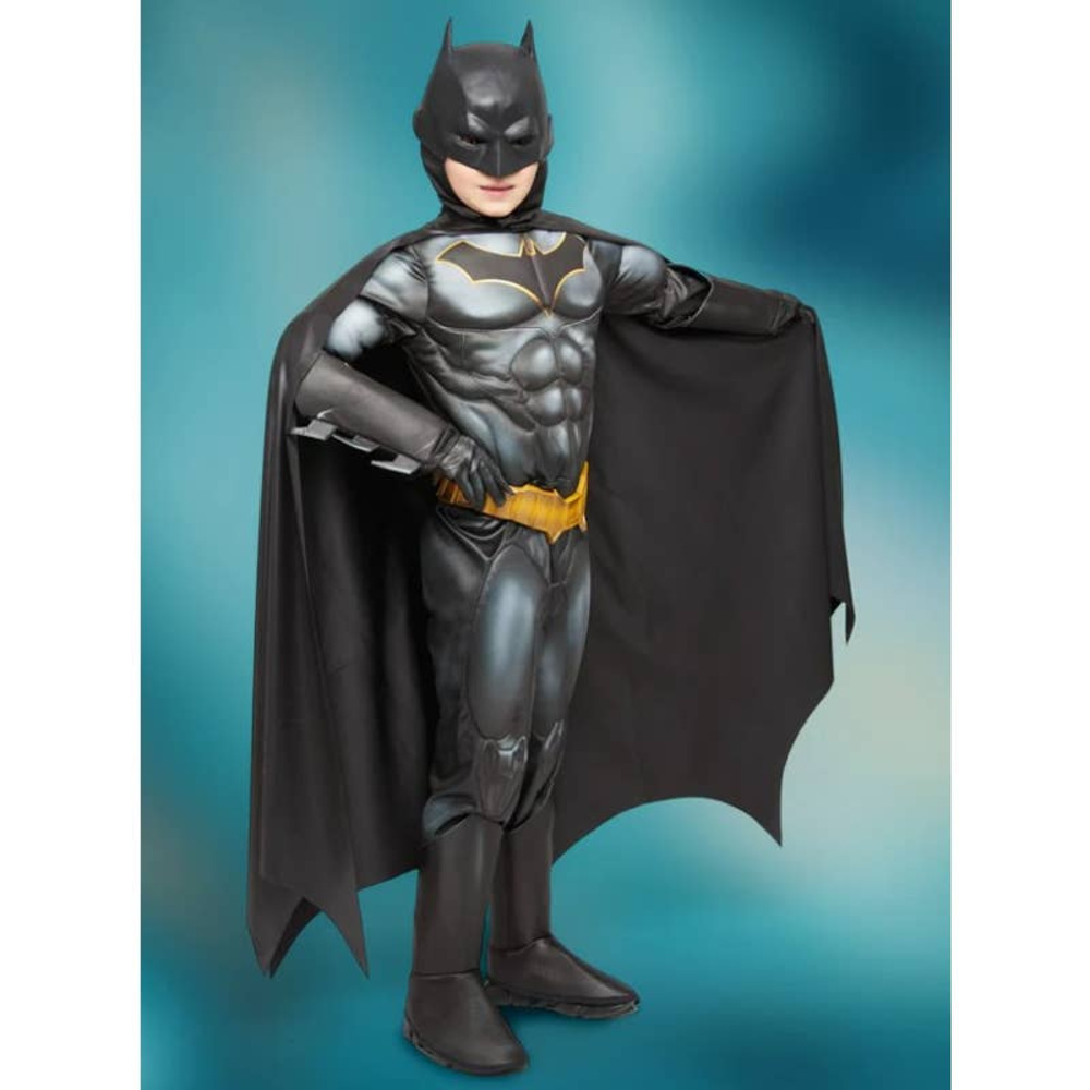 Rubies Deluxe Batman Kids Costume w/ Mask, Gloves, Foot Covers VARIOUS SIZES